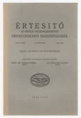 Értesítő az Erdélyi Múzeum-Egyesület Orvostudományi Szakosztályának munkájáról 46. kötet