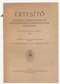 Értesítő az Erdélyi Múzeum-Egyesület Orvostudományi Szakosztályának munkájáról 52. kötet