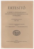 Értesítő az Erdélyi Múzeum-Egyesület Orvostudományi Szakosztályának munkájáról 50. kötet