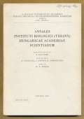 A Magyar Tudományos Akadémia Tihanyi Biológiai Kutatóintézetének Évkönyve 1967. Vol. XXXIV. Annales Instituti Biologici (Tihany) Hungaricae Acaemiae Scientiarum