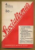 Szocializmus. Társadalomtudományi folyóirat. XXV. évfolyam, 4. szám. 1935. április