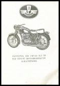 Pannonia 250 cm3-es TLT és TLF típusú motorkerékpár alkatrészek [Reprint]