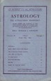 Astrology. The Astrologers' Quarterly. 40. volume