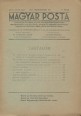 Magyar Posta. XVIII. évf., 9. szám, 1944. szeptember