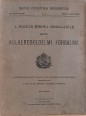 A magyar korona országainak 1899. évi külkereskedelmi forgalma